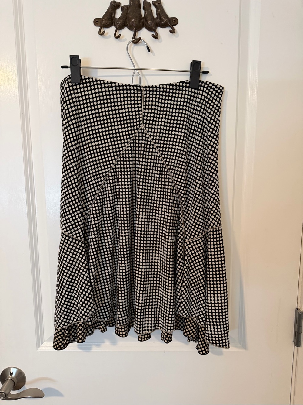 Flirty Studio M Black and White Polka Dot Swing Skirt